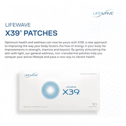 LifeWave X39® Patches - Supports Improvements of Strength and Stamina - Supports Improved Exercise Performance - No Drugs or Stimulants - Innovative Patch Technology for Enhanced Wellness - 30 Patches