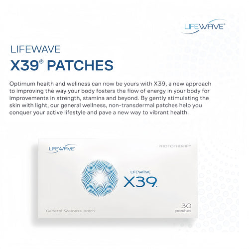 LifeWave X39® Patches - Supports Improvements of Strength and Stamina - Supports Improved Exercise Performance - No Drugs or Stimulants - Innovative Patch Technology for Enhanced Wellness - 30 Patches