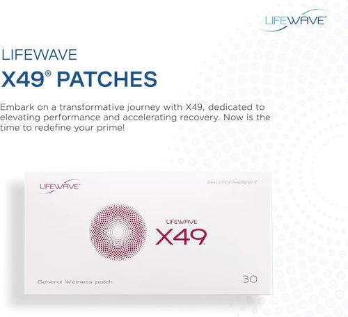 LifeWave X49® Patches - Promotes Performance, Strength & Stamina - Supports Maintaining a Healthy Weight Through Diet and Exercise Programs - No Drugs or Stimulants - Non-Transdermal - 30 Patches