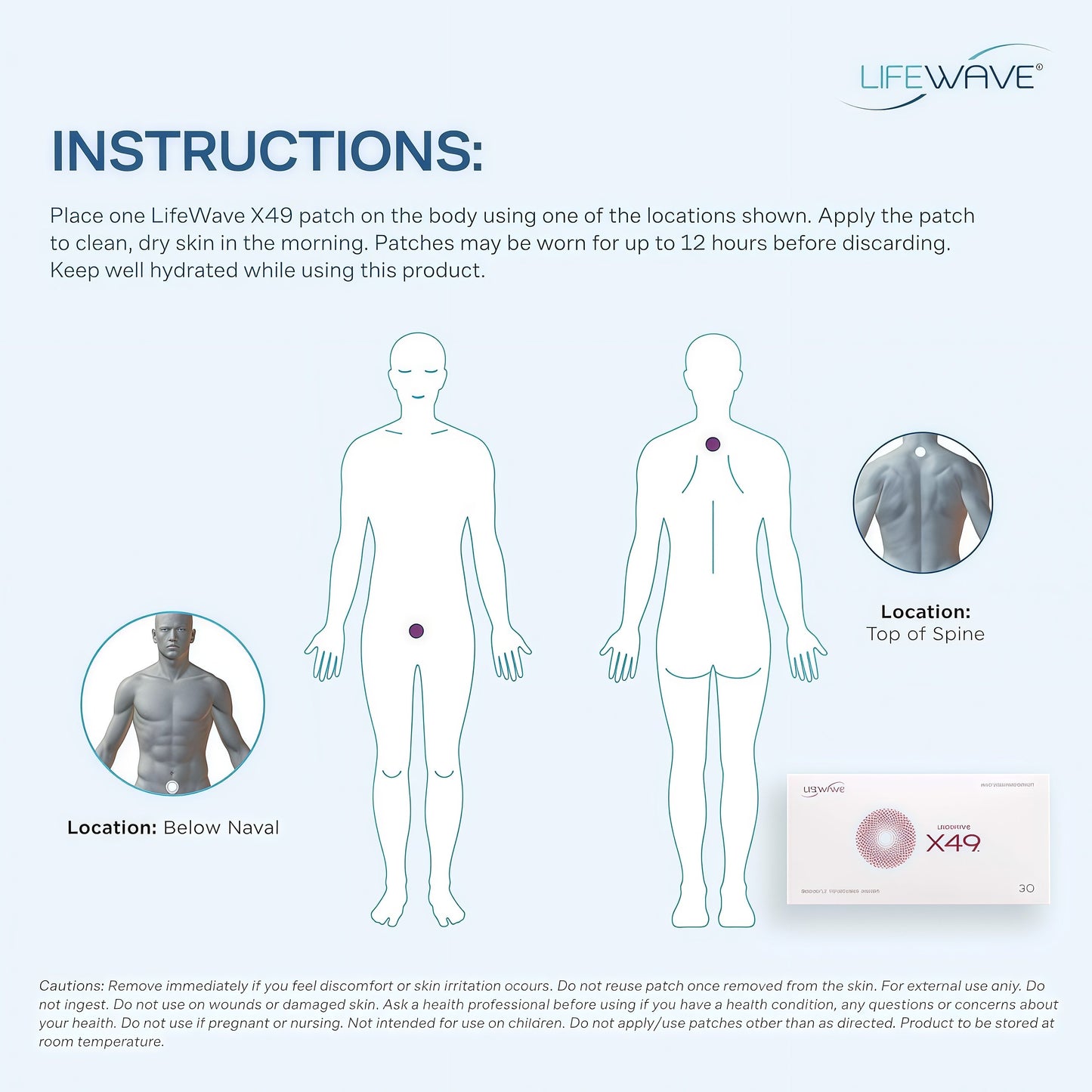 LifeWave X49® Patches - Promotes Performance, Strength & Stamina - Supports Maintaining a Healthy Weight Through Diet and Exercise Programs - No Drugs or Stimulants - Non-Transdermal - 30 Patches