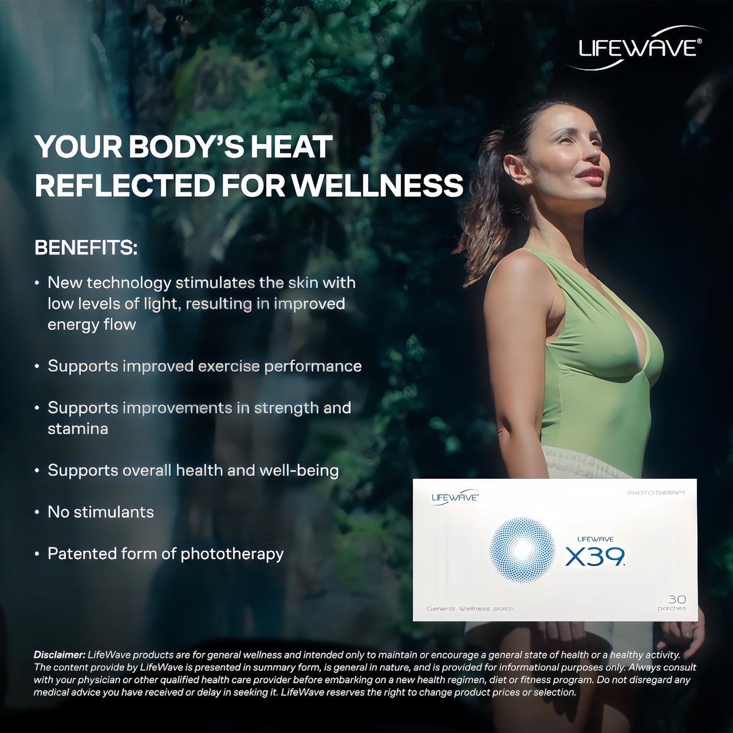 LifeWave X39® Patches - Supports Improvements of Strength and Stamina - Supports Improved Exercise Performance - No Drugs or Stimulants - Innovative Patch Technology for Enhanced Wellness - 30 Patches